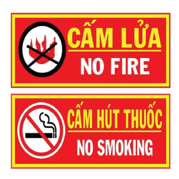 Biển Cấm lửa – Cấm hút thuốc